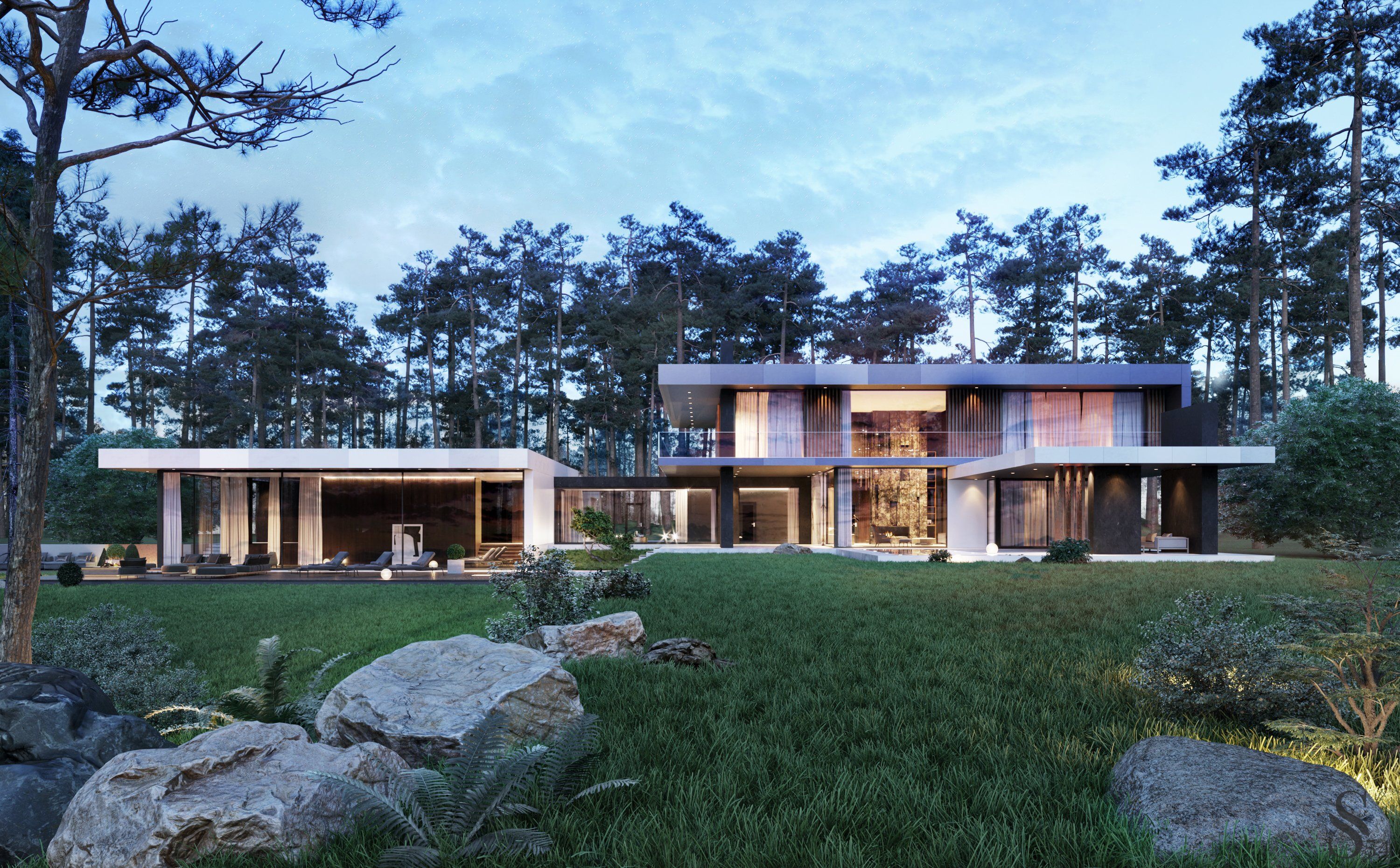 Premium architectural design of a cottage by Studia 54 in the Moscow region