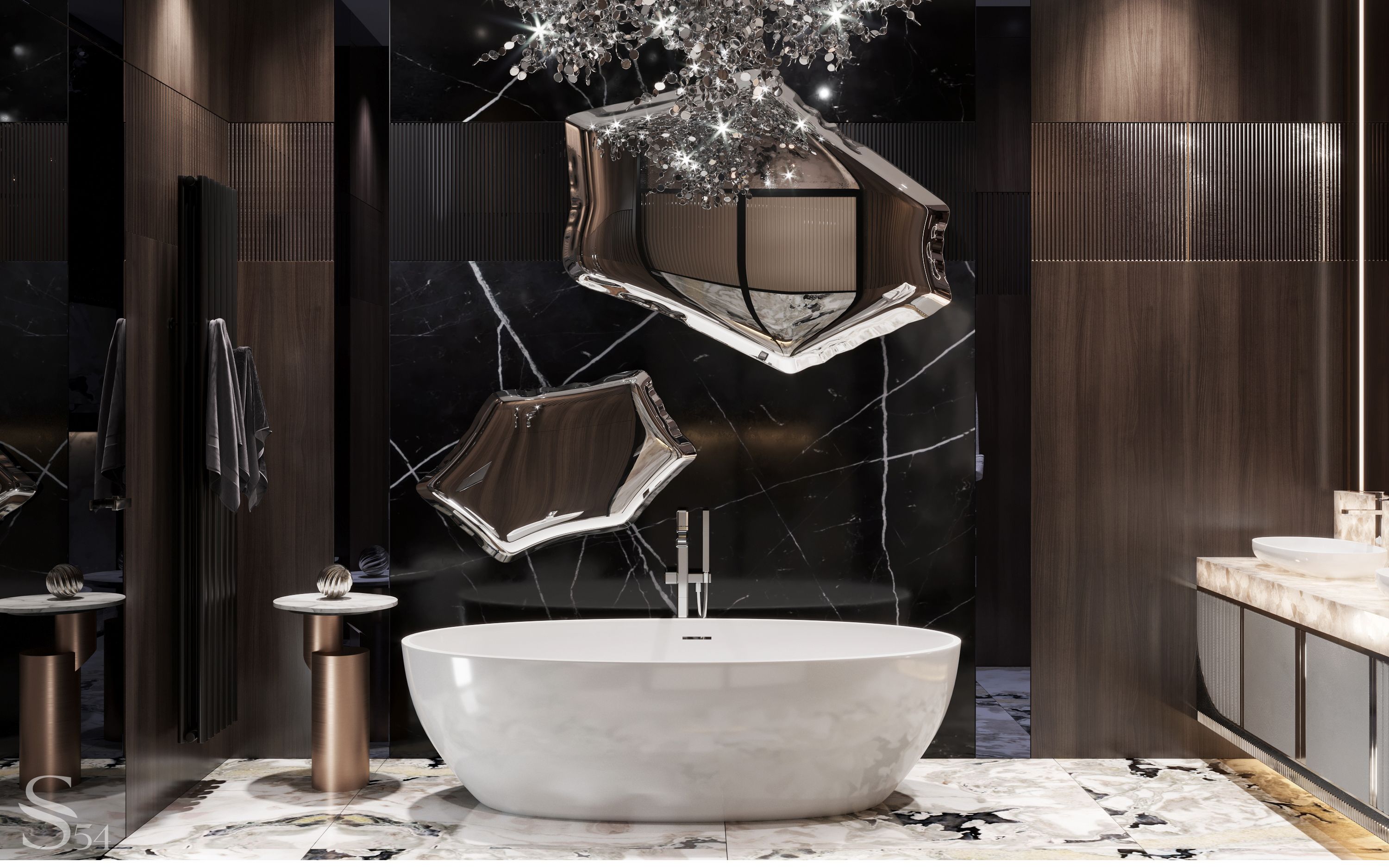Luxury apartment interior by Studia 54 in a premium clubhouse in Moscow Luxury apartment interior by Studia 54 in a premium clubhouse in Moscow