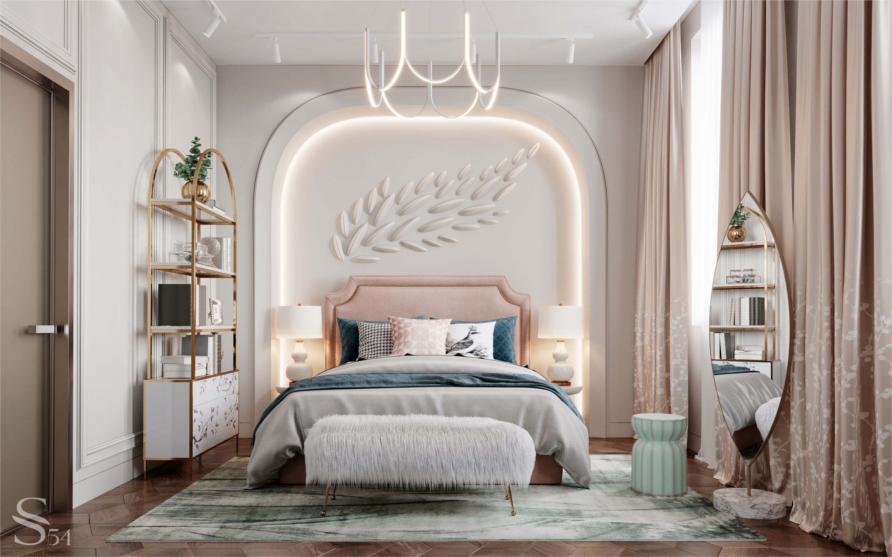 Interior design of a richly furnished apartment in Tbilisi: Studia 54 Interior design of a richly furnished apartment in Tbilisi: Studia 54