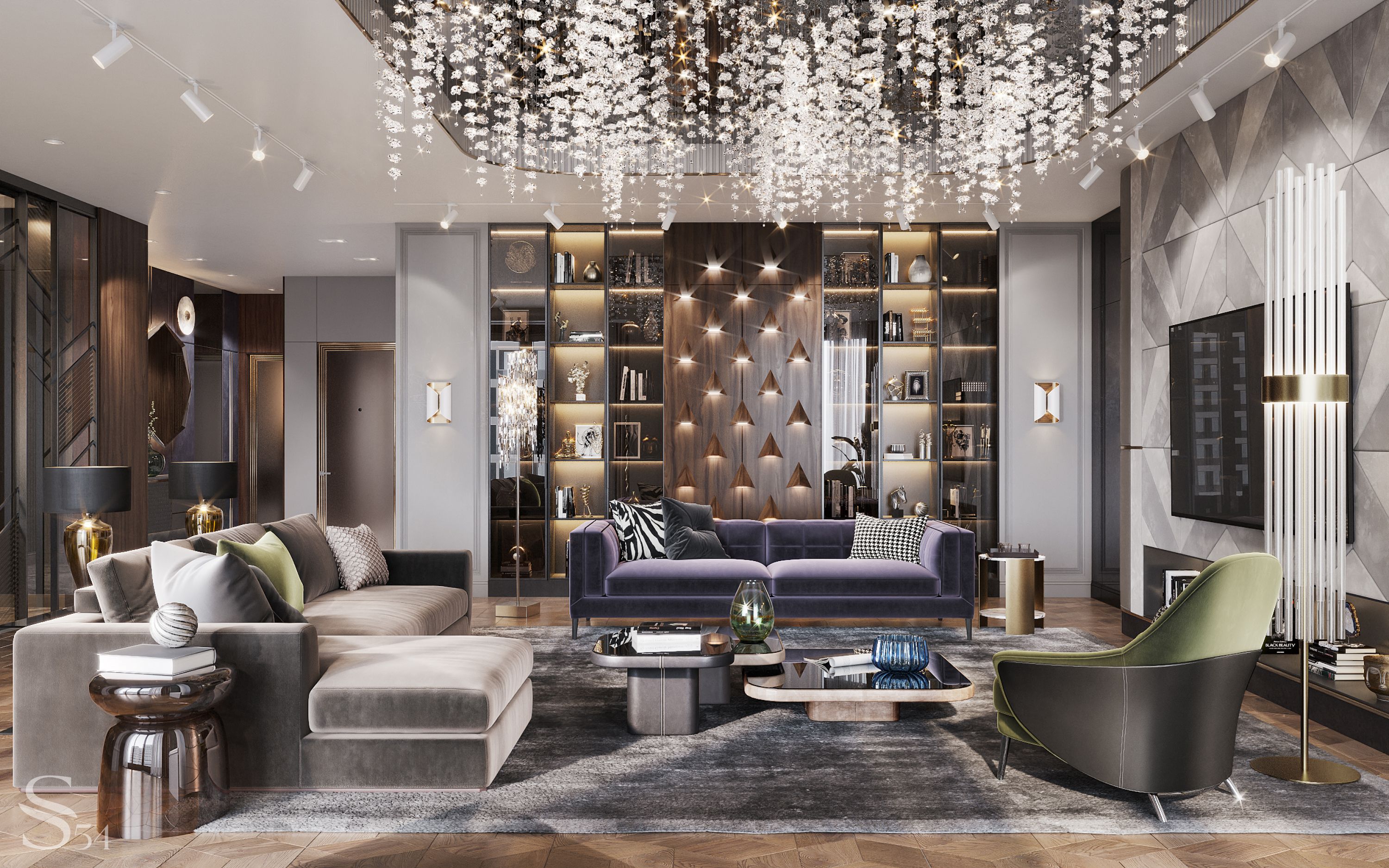 Luxury apartment interior by Studia 54 in a premium clubhouse in Moscow Luxury apartment interior by Studia 54 in a premium clubhouse in Moscow