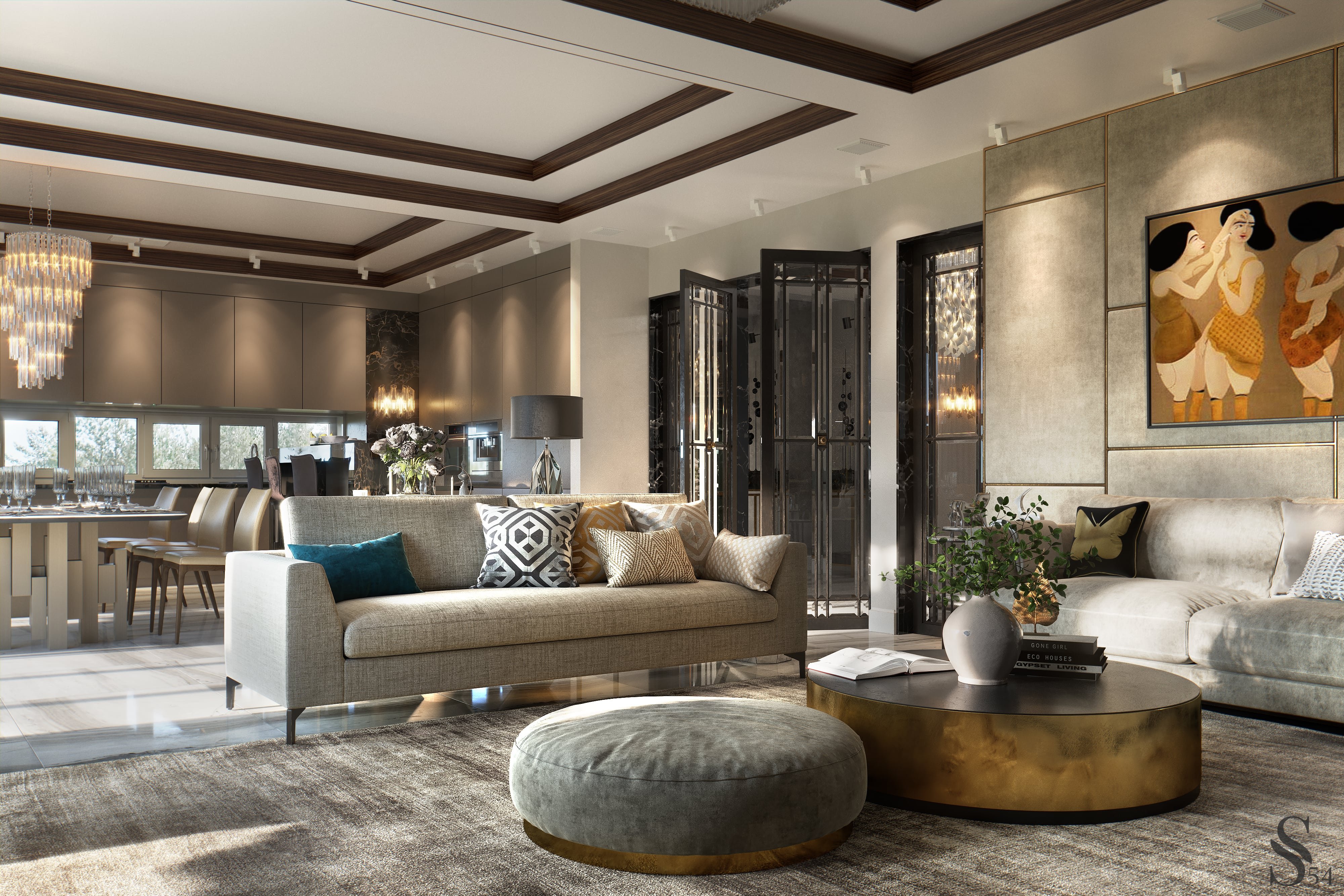 Designing a penthouse with luxury interior by Studia 54