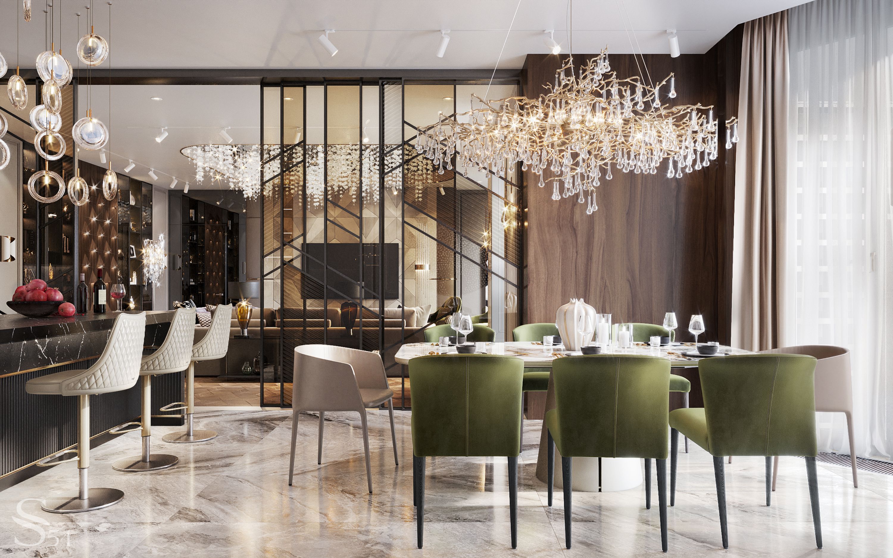 Luxury apartment interior by Studia 54 in a premium clubhouse in Moscow Luxury apartment interior by Studia 54 in a premium clubhouse in Moscow