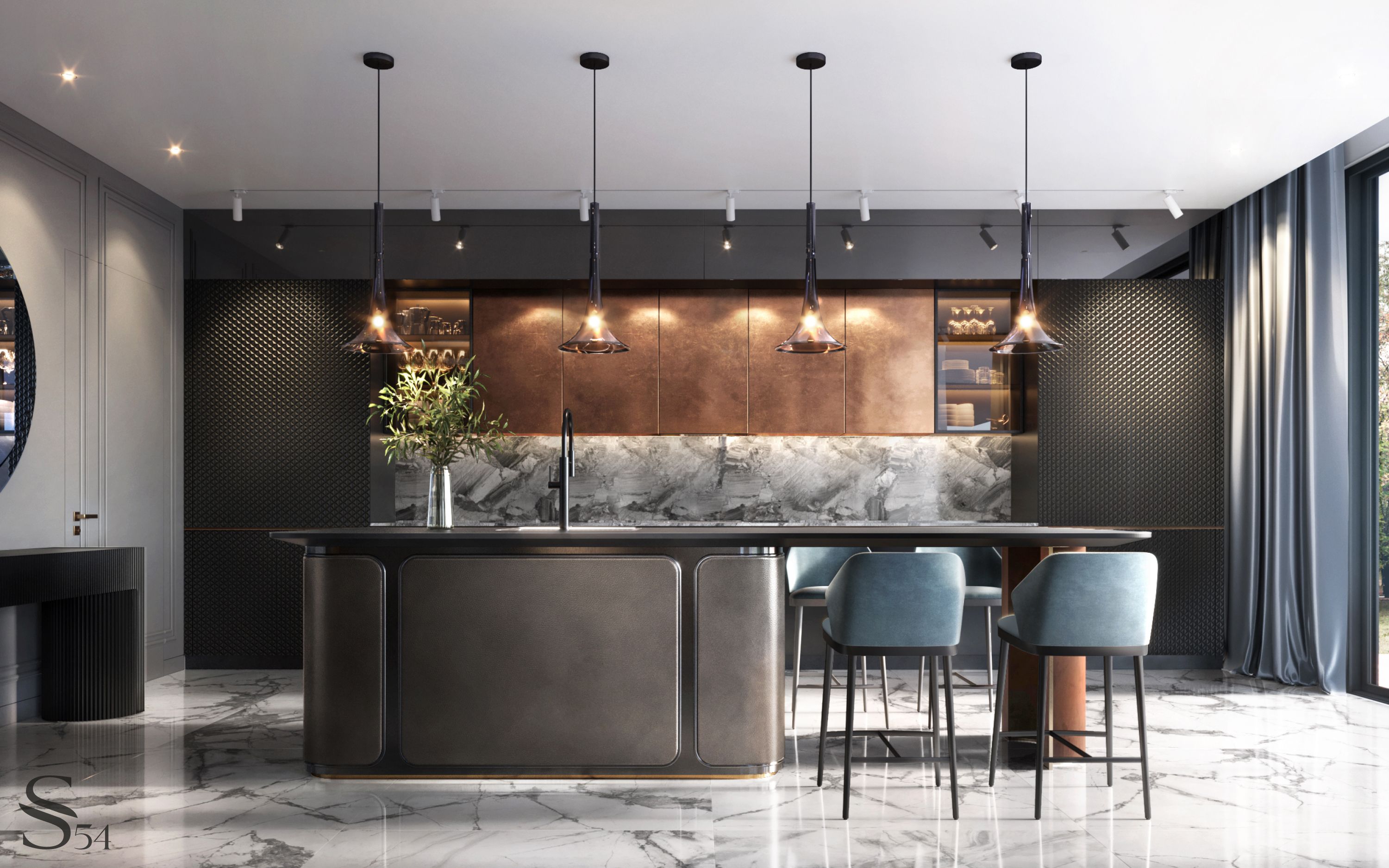 Exclusive interior design project for an expensive restaurant by Studia 54 Exclusive interior design project for an expensive restaurant by Studia 54