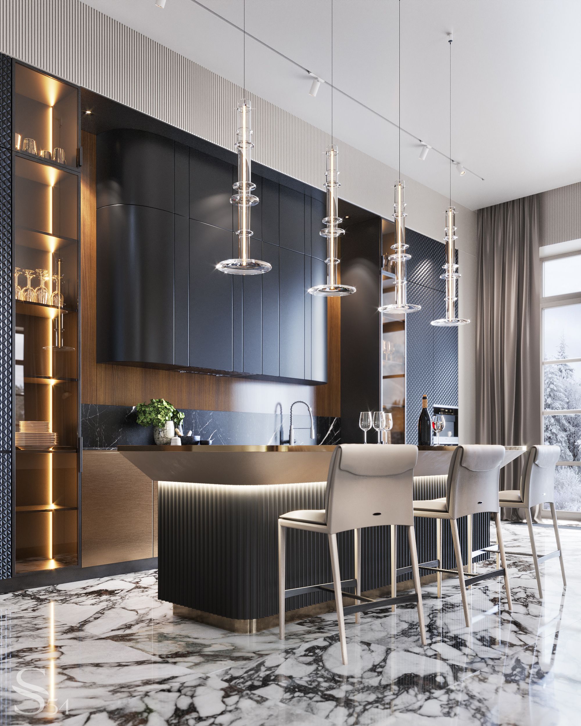 Premium interior design for the residence in Moscow by Studia 54 Premium interior design for the residence in Moscow by Studia 54