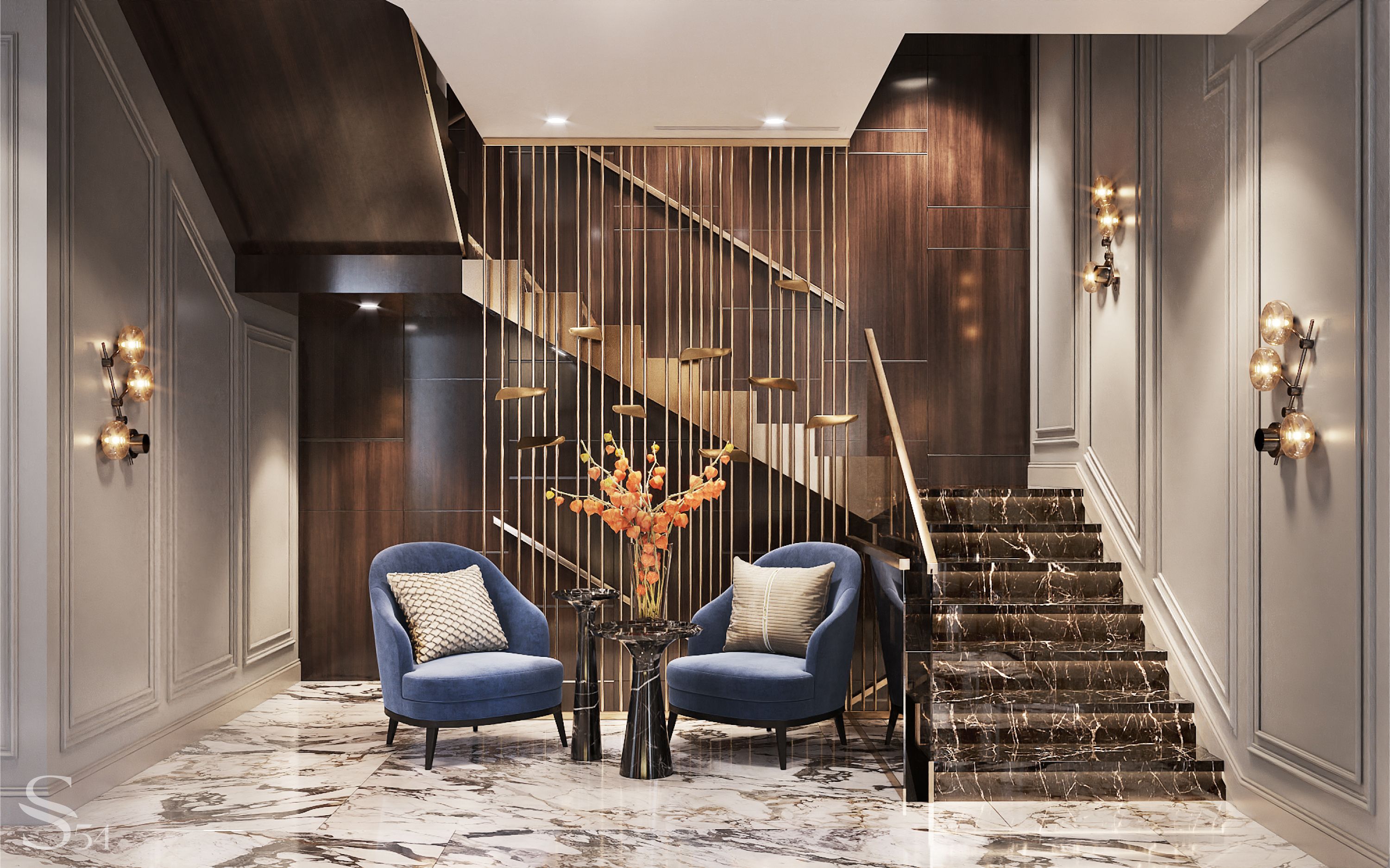 Interior design of a richly furnished apartment in Tbilisi: Studia 54 Interior design of a richly furnished apartment in Tbilisi: Studia 54