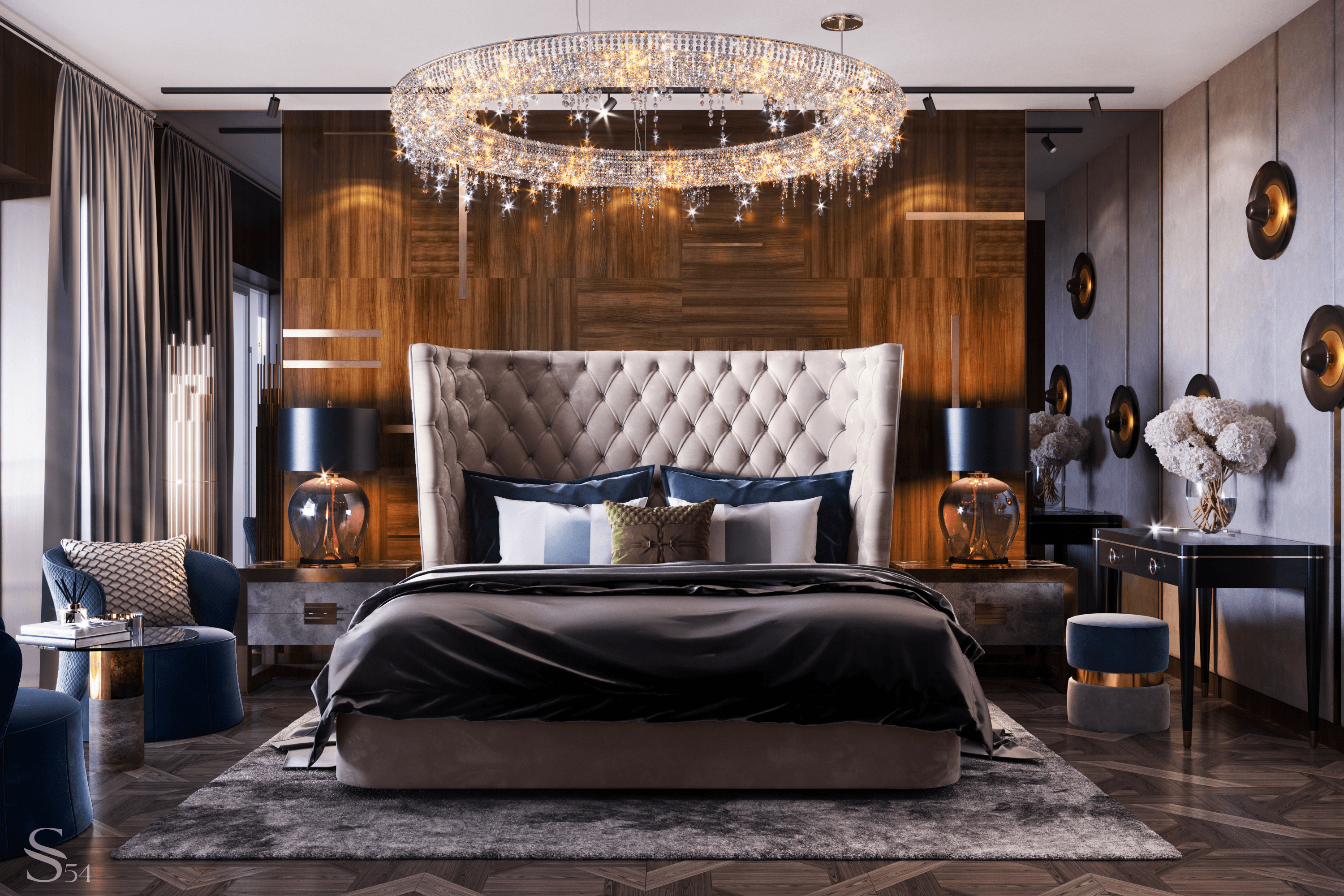 Interior design of a chic apartment by Studia 54 in elite residential complex Interior design of a chic apartment by Studia 54 in elite residential complex