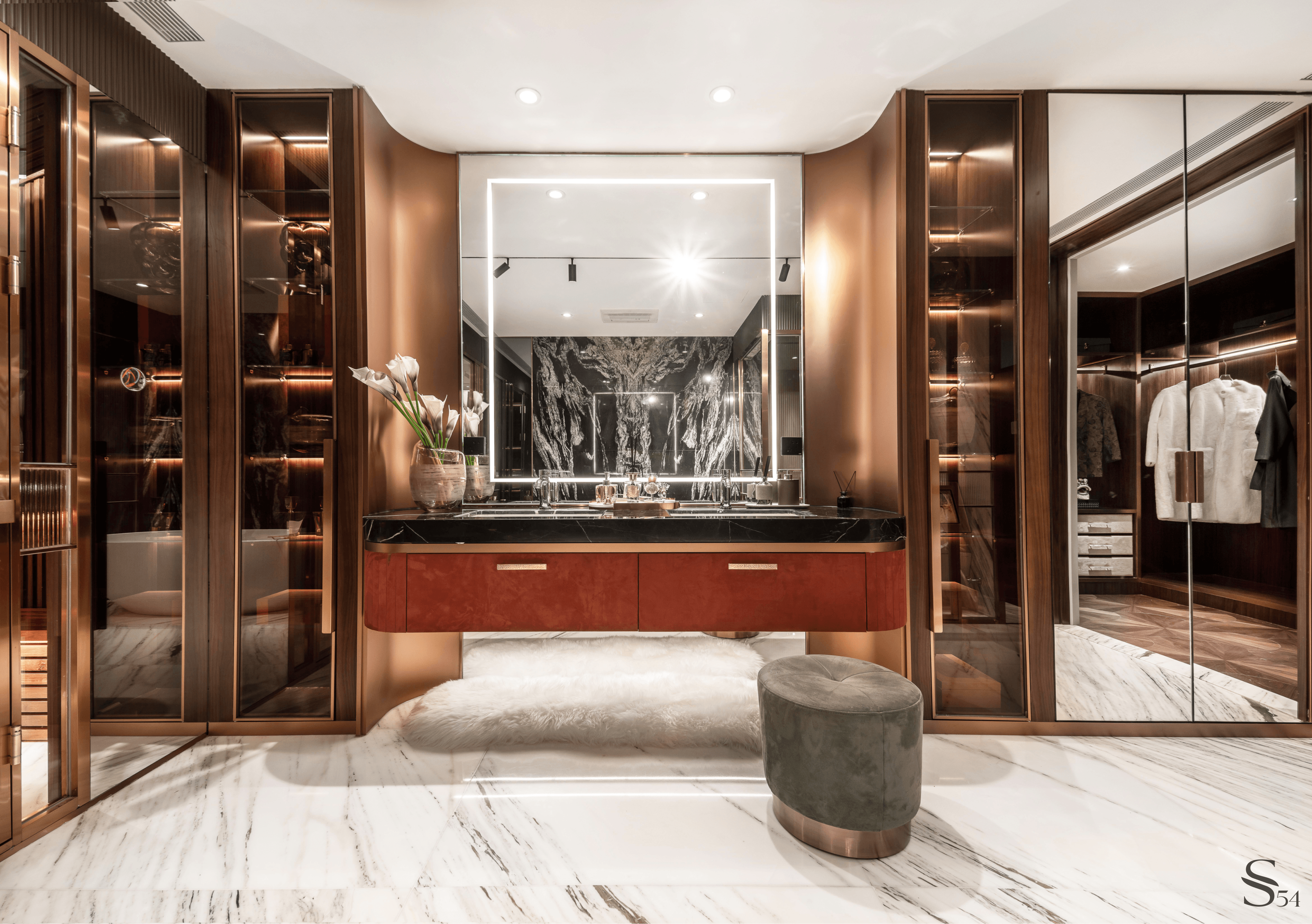 Interior of a premium multi-level apartment by Studia 54 in Beijing Interior of a premium multi-level apartment by Studia 54 in Beijing