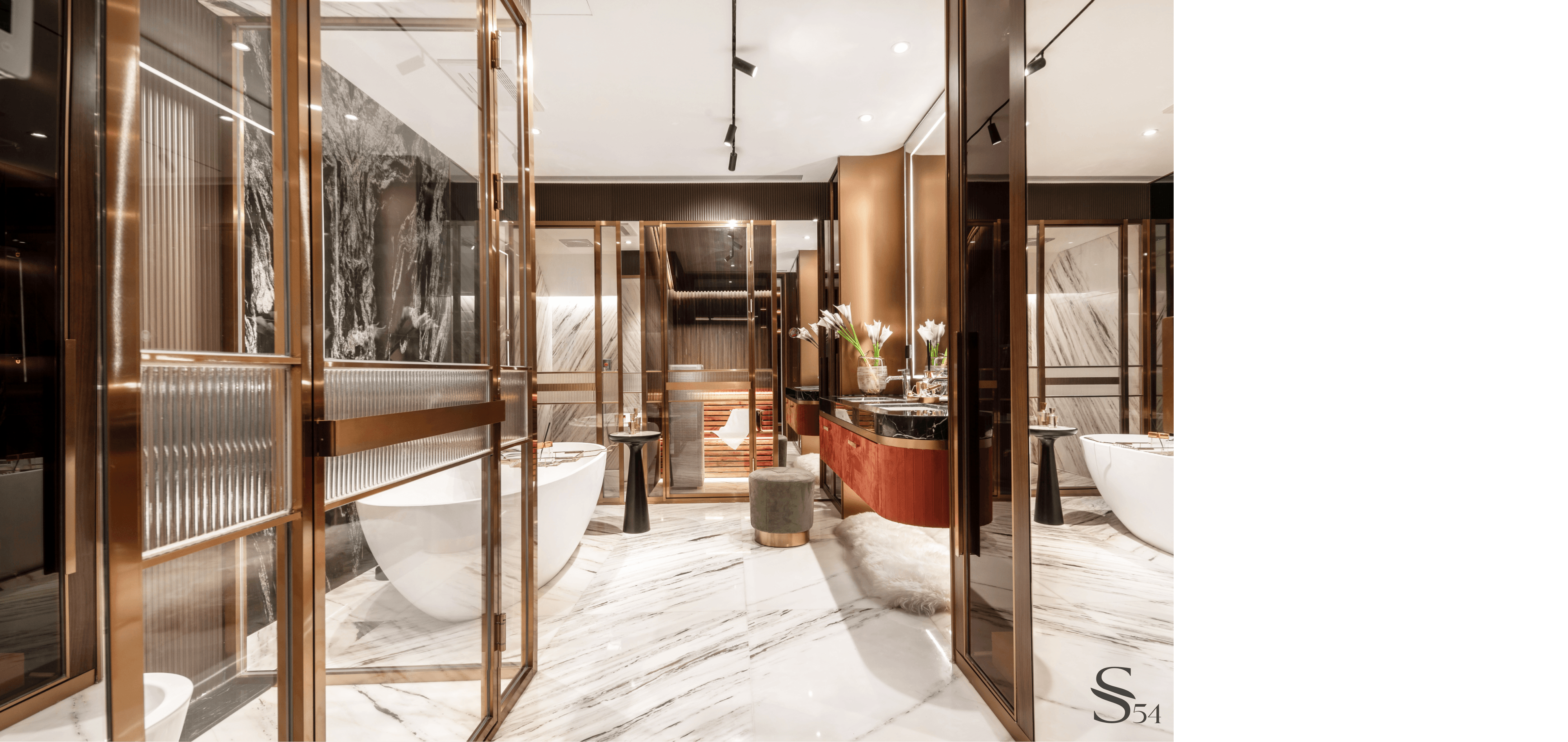 Interior of a premium multi-level apartment by Studia 54 in Beijing Interior of a premium multi-level apartment by Studia 54 in Beijing