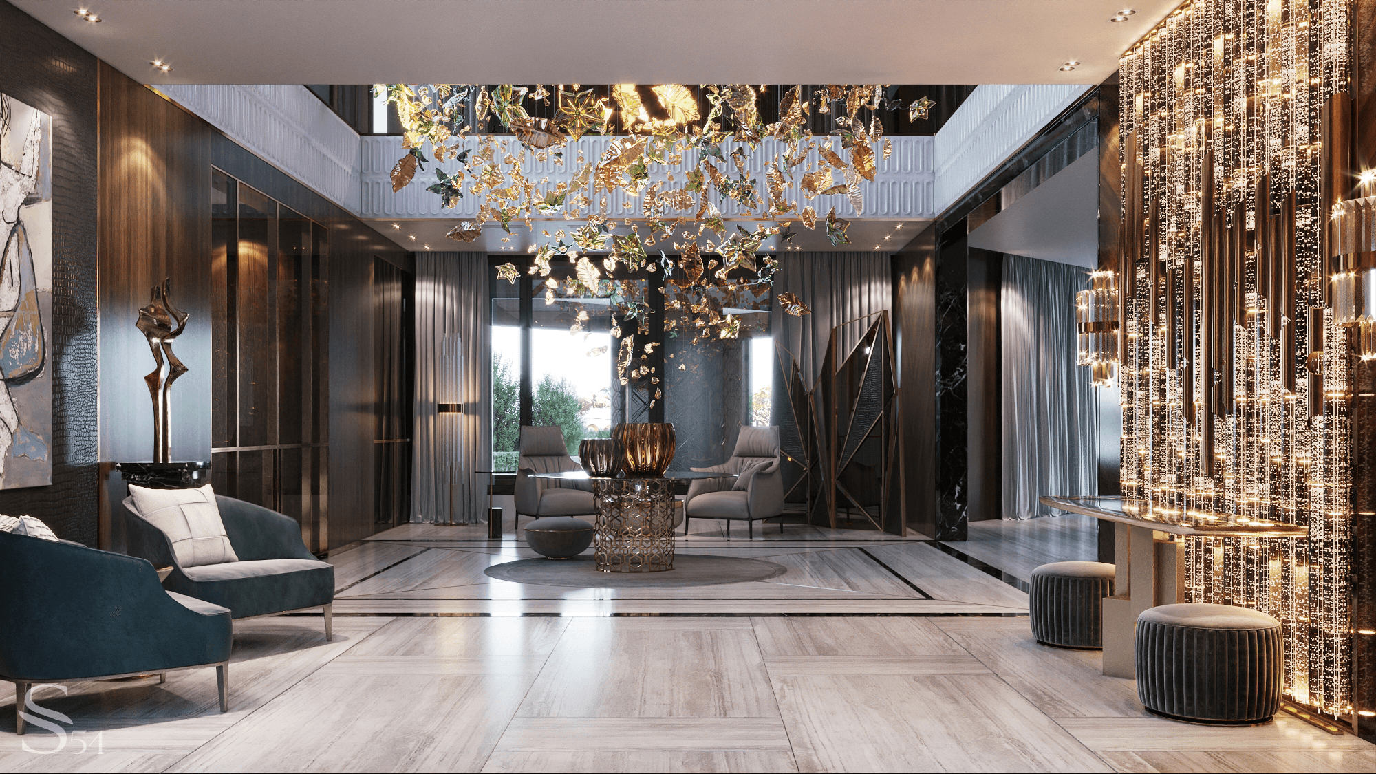 Premium interior design in Elite Residential Complex in Moscow by Studia 54