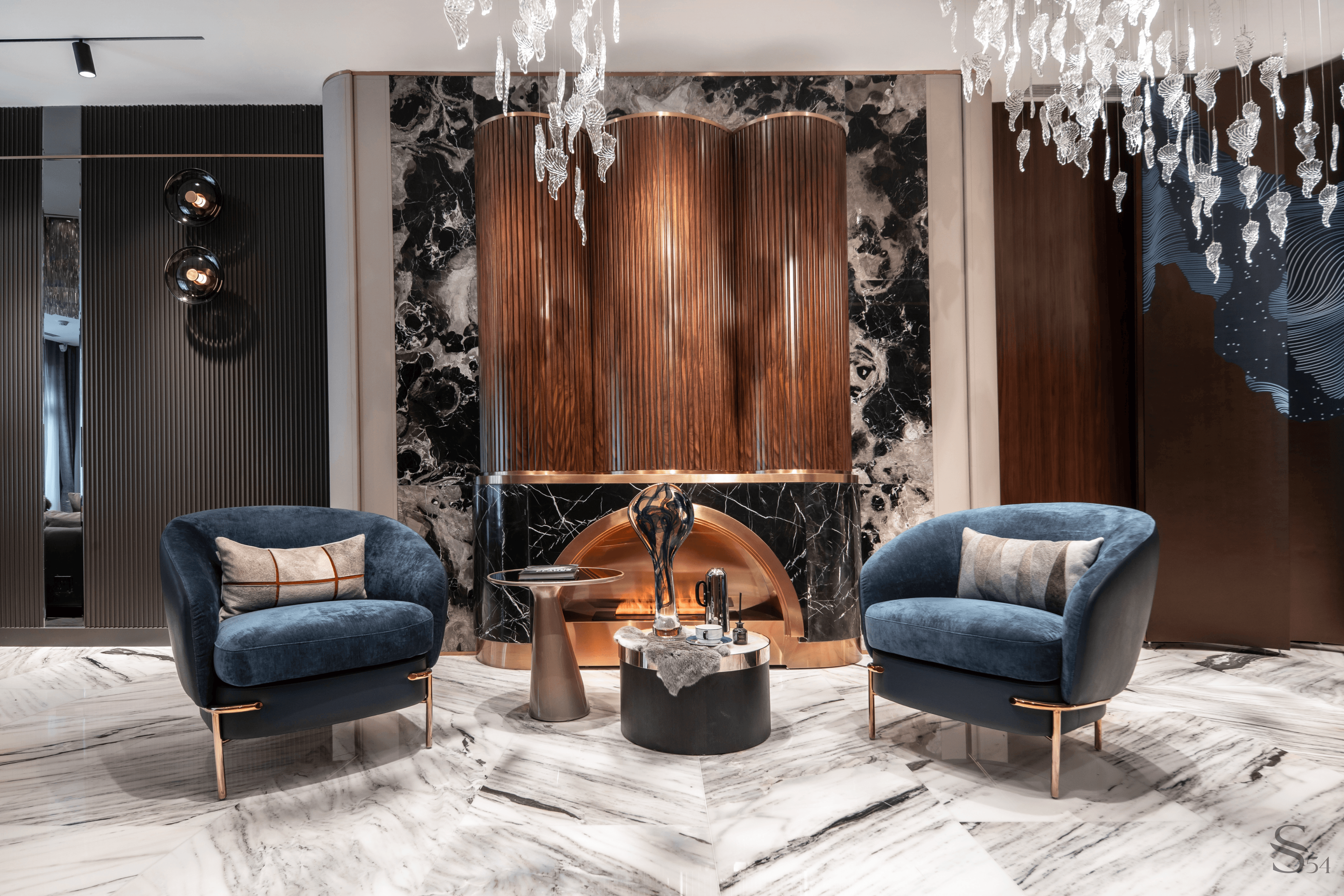 Interior of a premium multi-level apartment by Studia 54 in Beijing Interior of a premium multi-level apartment by Studia 54 in Beijing