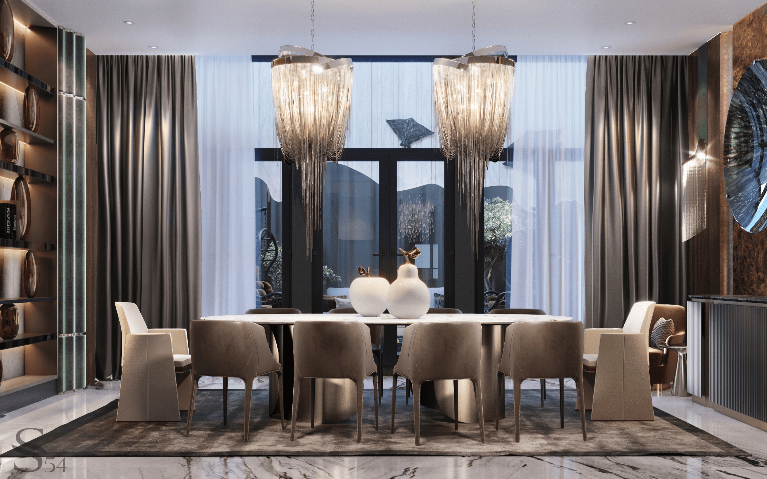 Exclusive interior design by Studia 54 for a duplex apartment in Beijing