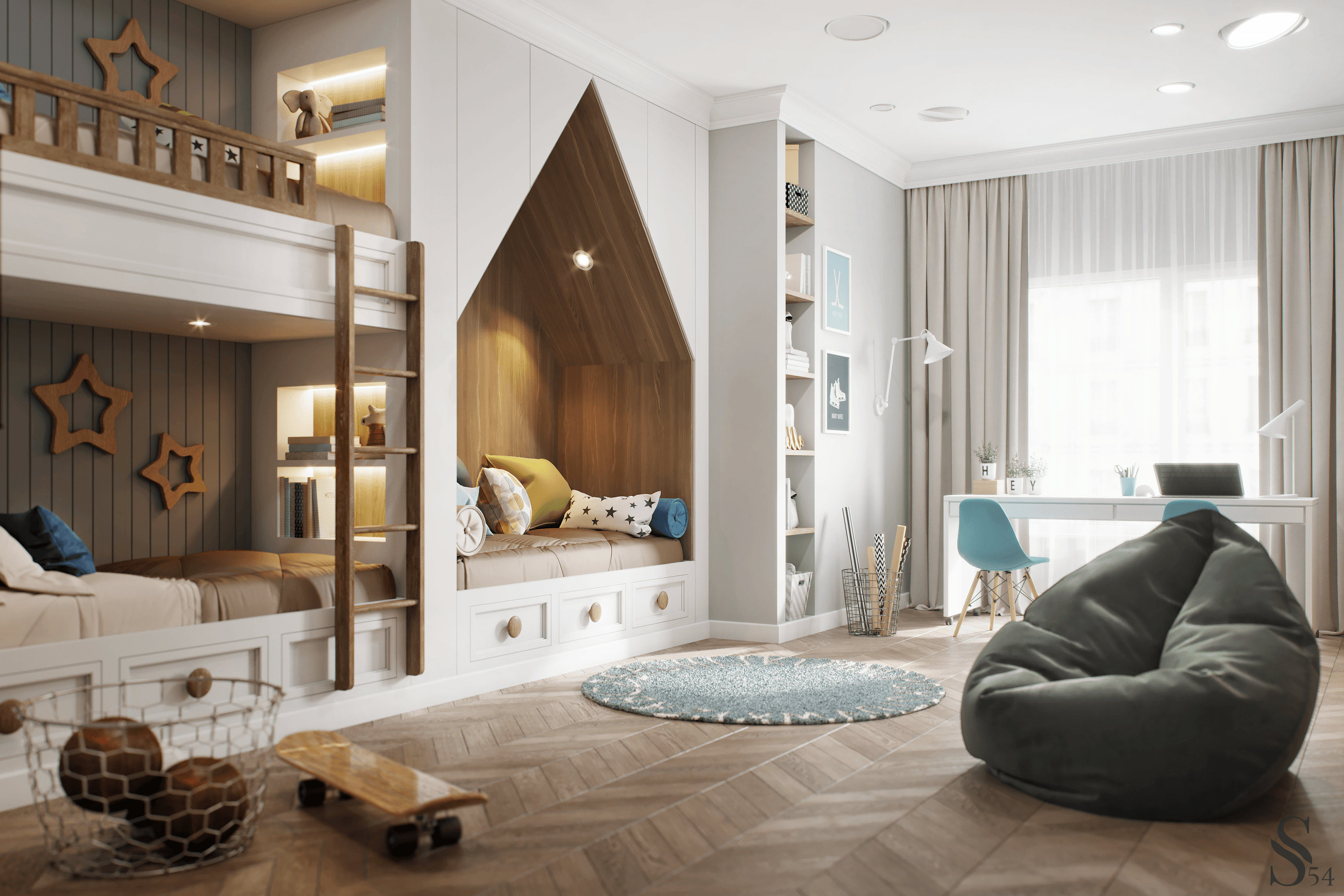 Exclusive design project by Studia 54 for an apartment in St. Petersburg