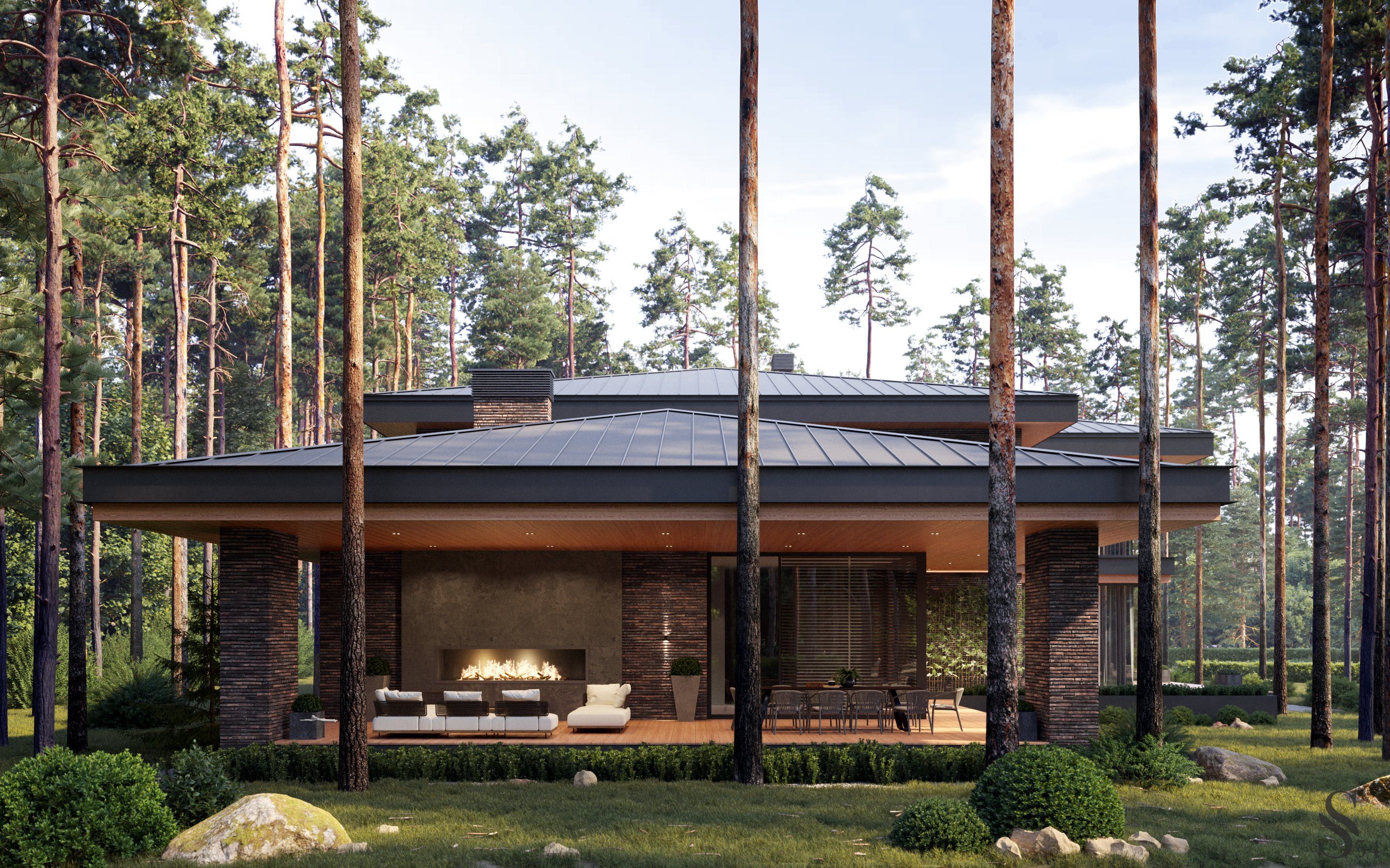 Architectural project of a modern cottage in Yekaterinburg by Studia 54 Architectural project of a modern cottage in Yekaterinburg by Studia 54