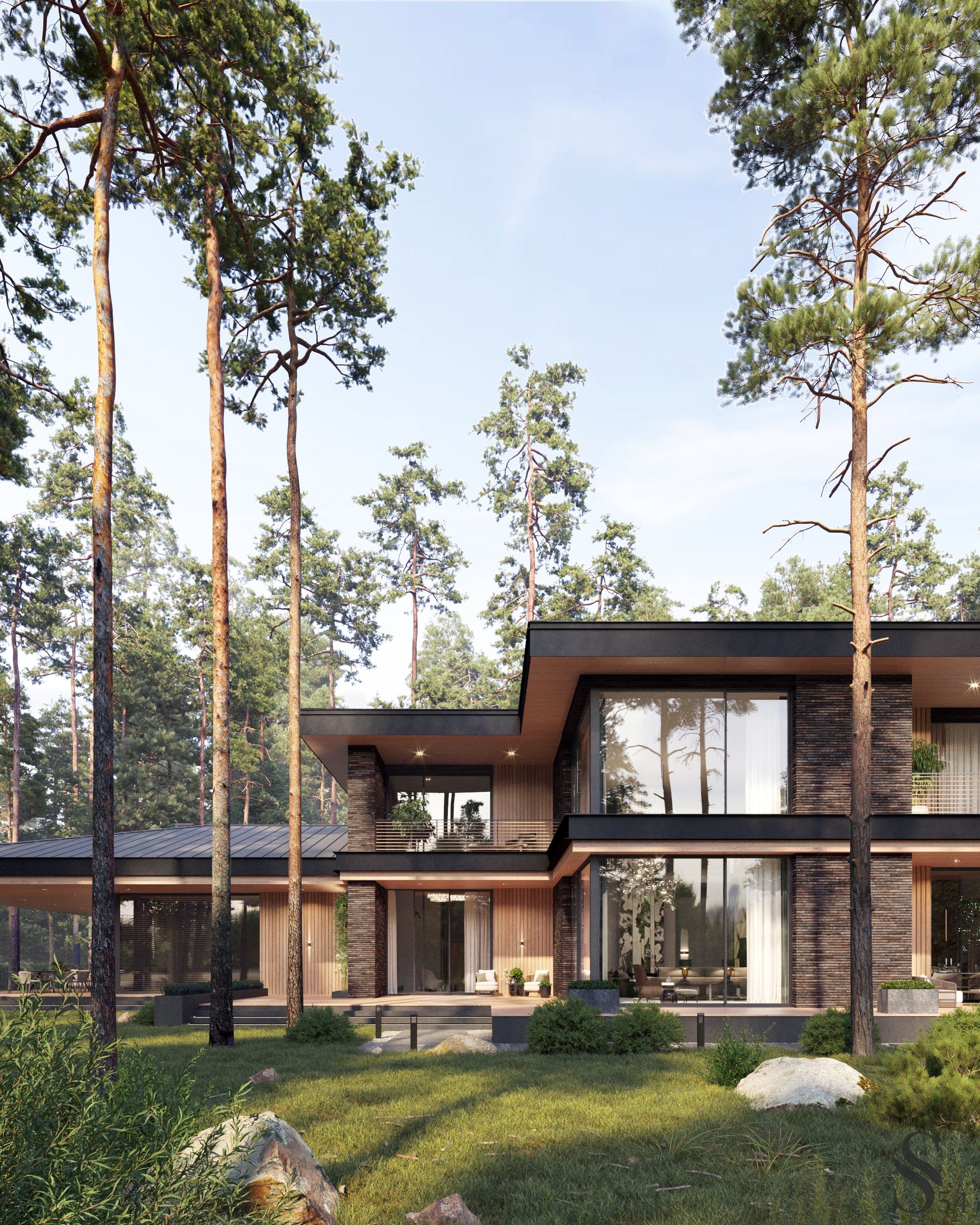 The roof of the house has a slightly bevel angle, which had to be done according to the rules of the area The roof of the house has a slightly bevel angle, which had to be done according to the rules of the area