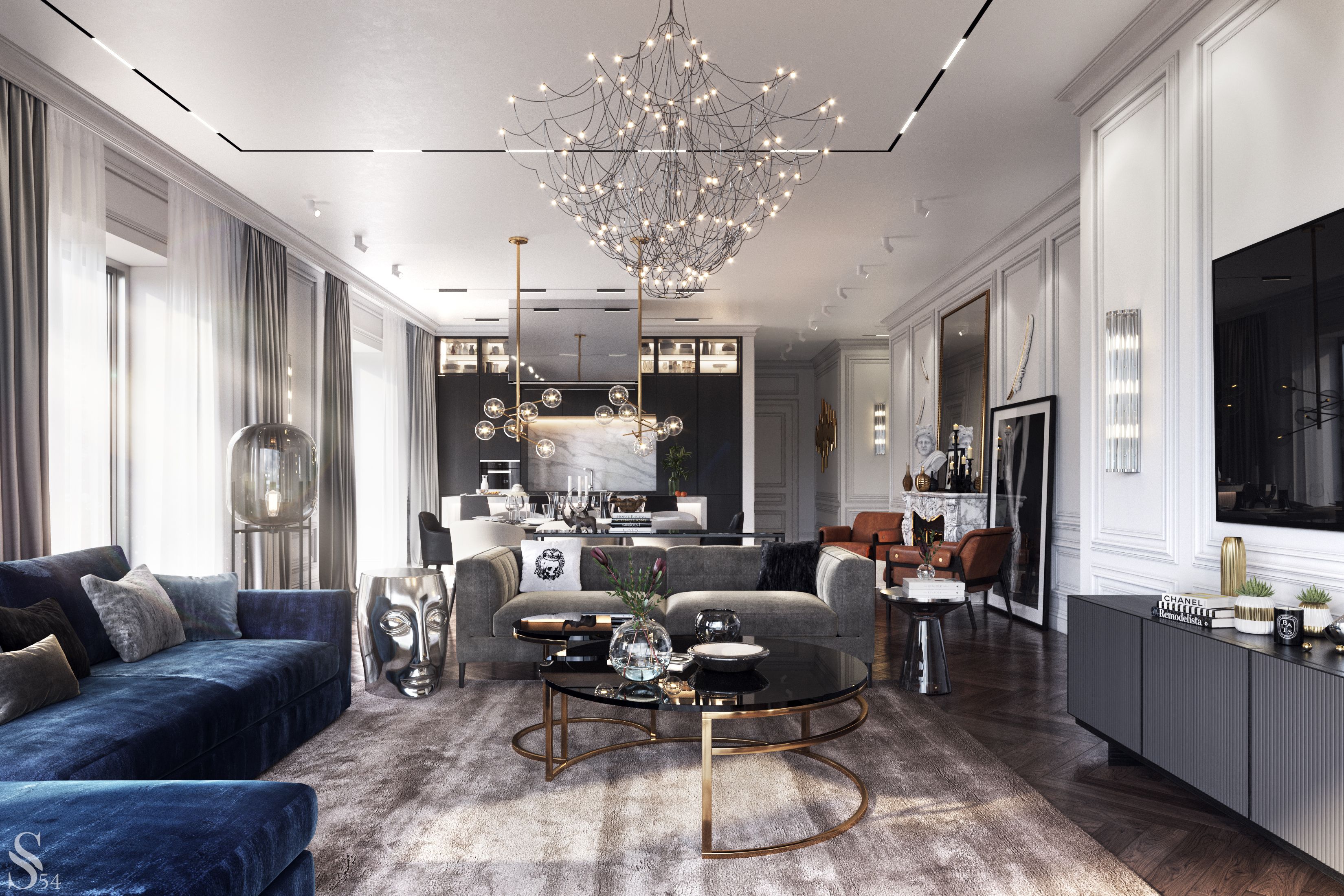 Turnkey interior design of a premium class apartment by Studia 54 Turnkey interior design of a premium class apartment by Studia 54