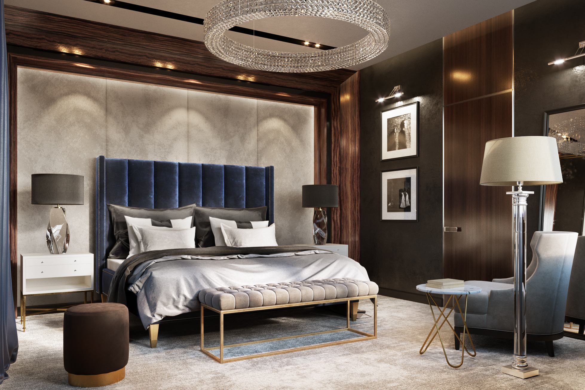 Luxury interior design for a two-story mansion by Studia 54